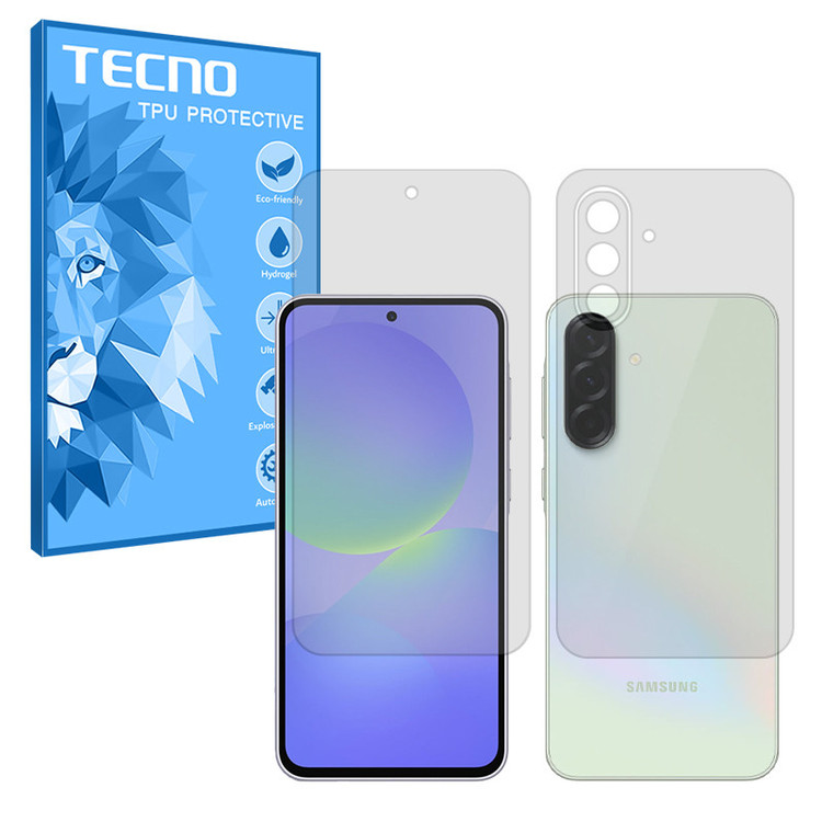 محافظ صفحه نمایش شفاف تکنو مدل Resistant مناسب برای گوشی موبایل سامسونگ Galaxy A56 به همراه محافظ پشت گوشی