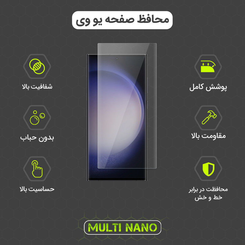 محافظ صفحه نمایش مولتی نانو مدل UVL مناسب برای گوشی موبایل سامسونگ Galaxy S8