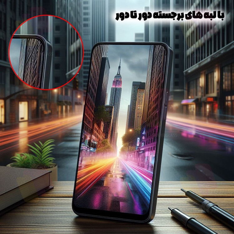 محافظ صفحه نمایش ایربگ شهر گلس مدل AIRS30 مناسب برای گوشی موبایل شیائومی Redmi 13C 4G/Redmi 13R/Poco C65/ سامسونگ Galaxy A05/M05/A06/ بلک ویو BlackView Color 8 4G / ریلمی C61/وکال Vocal V1 Plus