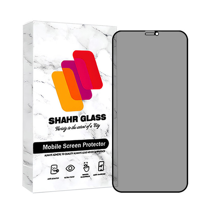 محافظ صفحه نمایش حریم شخصی شهر گلس مدل FULLPRIV مناسب برای گوشی موبایل اپل iPhone 12 Pro / iPhone 12