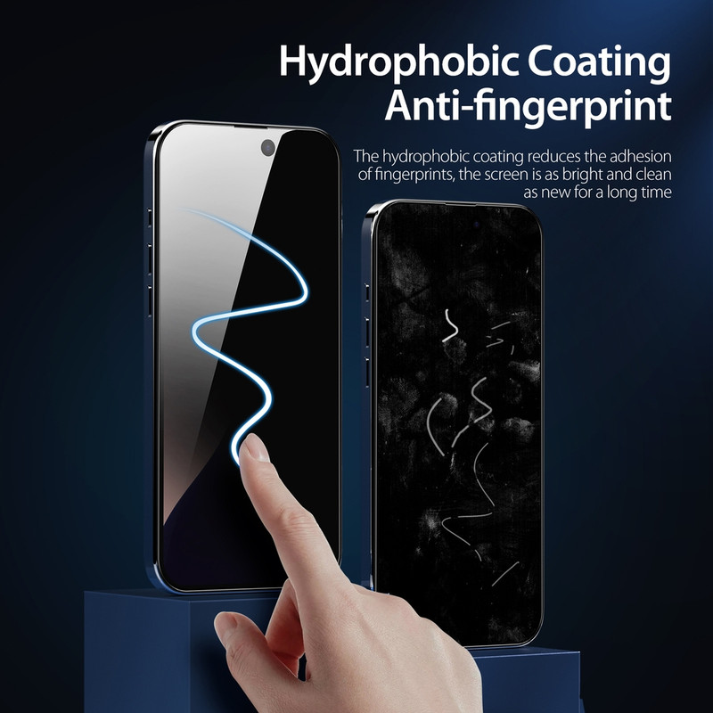 محافظ صفحه نمایش حریم شخصی بادیگارد مدل Pip 2 مناسب برای گوشی موبایل اپل iPhone 16 Pro