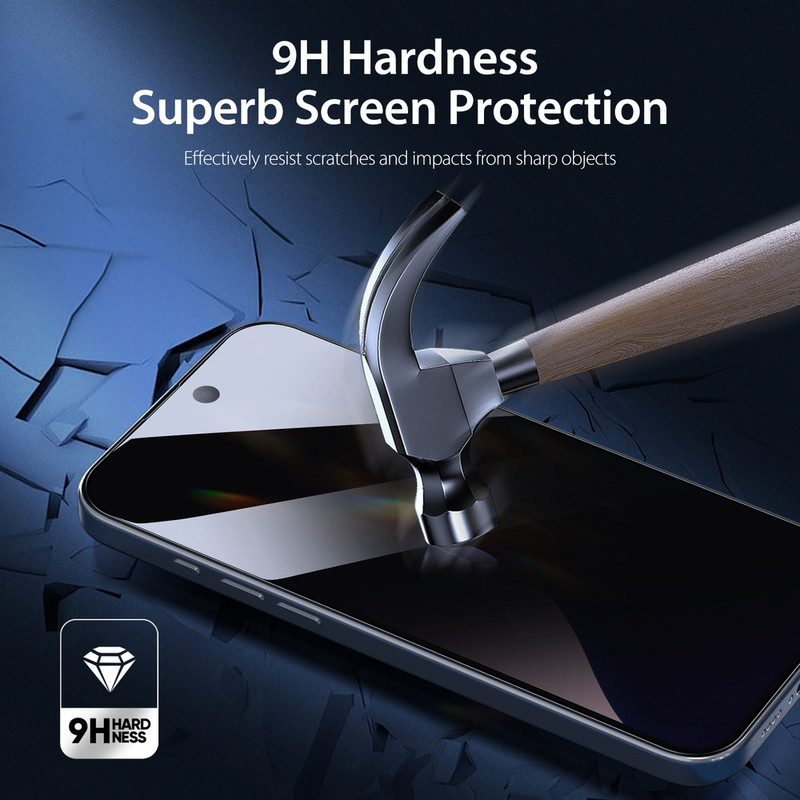 محافظ صفحه نمایش حریم شخصی بادیگارد مدل Pip 2 مناسب برای گوشی موبایل اپل iPhone 16 Pro