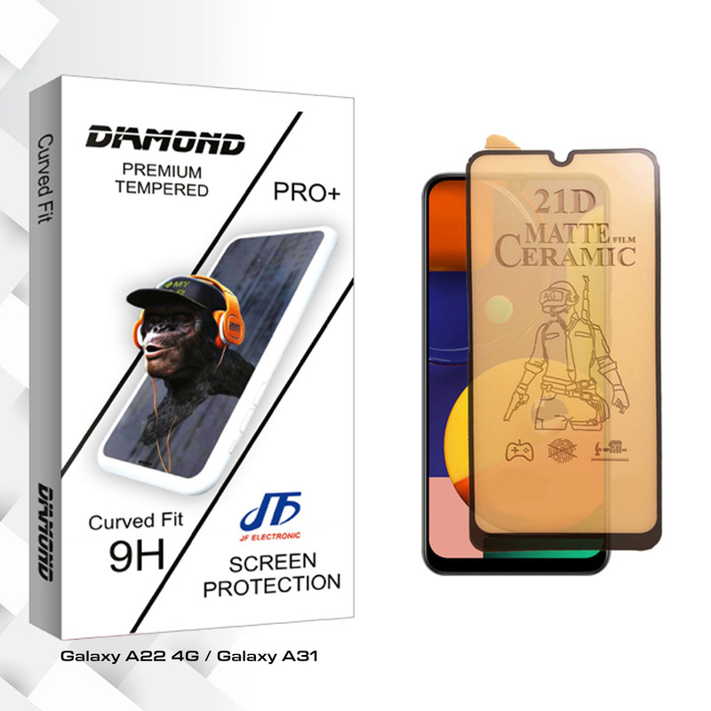 محافظ صفحه نمایش سرامیکی مات جی اف مدل Diamond Glass مناسب برای گوشی موبایل سامسونگ Galaxy A22 4G / Galaxy A31