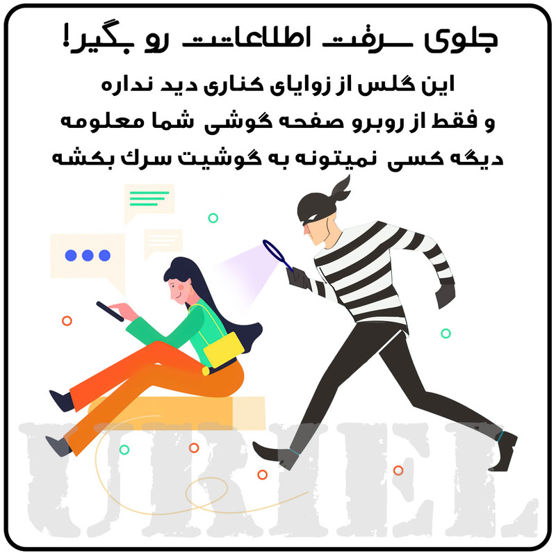 محافظ صفحه نمایش شیشه ای حریم شخصی یوریل مدل PRV مناسب برای گوشی موبایل سامسونگ Galaxy A55 5G