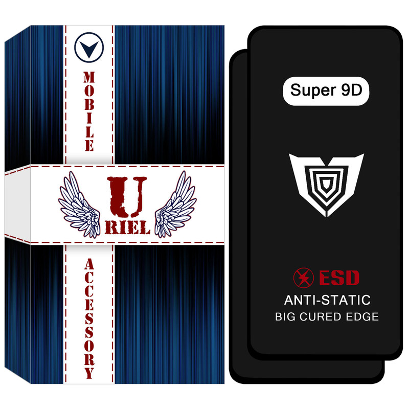 محافظ صفحه نمایش یوریل مدل Super 9D مناسب برای گوشی موبایل شیائومی Redmi 13x بسته دو عددی