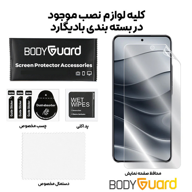 محافظ صفحه نمایش بادیگارد مدل Hydrogel مناسب برای گوشی موبایل شیائومی Redmi Note 14 Pro