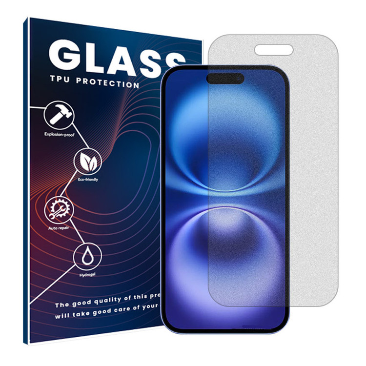 محافظ صفحه نمایش مات گلس مدل Resistant مناسب برای گوشی موبایل اپل iPhone 16