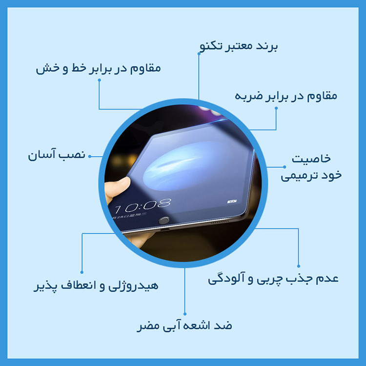 محافظ صفحه نمایش آنتی بلو تکنو مدل HyBLU مناسب برای تبلت لنوو Tab 7 Essential (TB-7304)