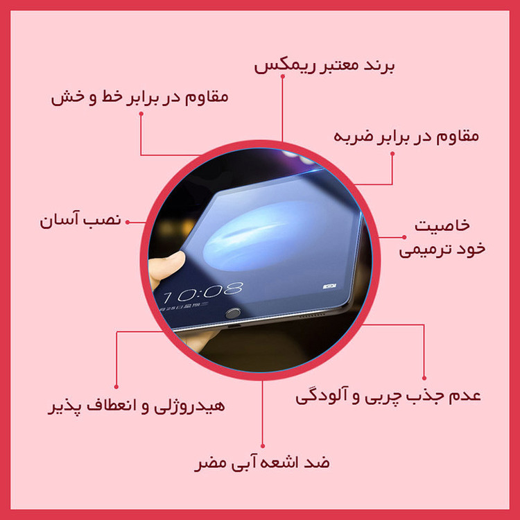 محافظ صفحه نمایش آنتی بلو ریمکس مدل HyBLU مناسب برای تبلت سامسونگ Galaxy Tab A 8.4 (2020)