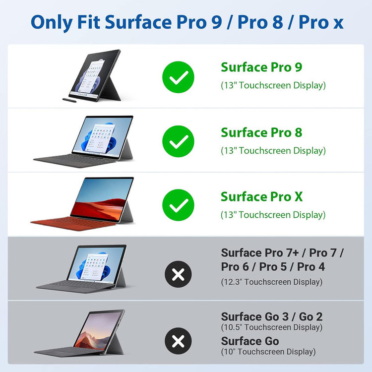 محافظ صفحه نمایش مدل tempered مناسب برای تبلت مایکروسافت Surface Pro X