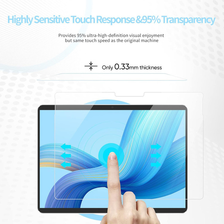 محافظ صفحه نمایش مدل tempered مناسب برای تبلت مایکروسافت Surface Pro X