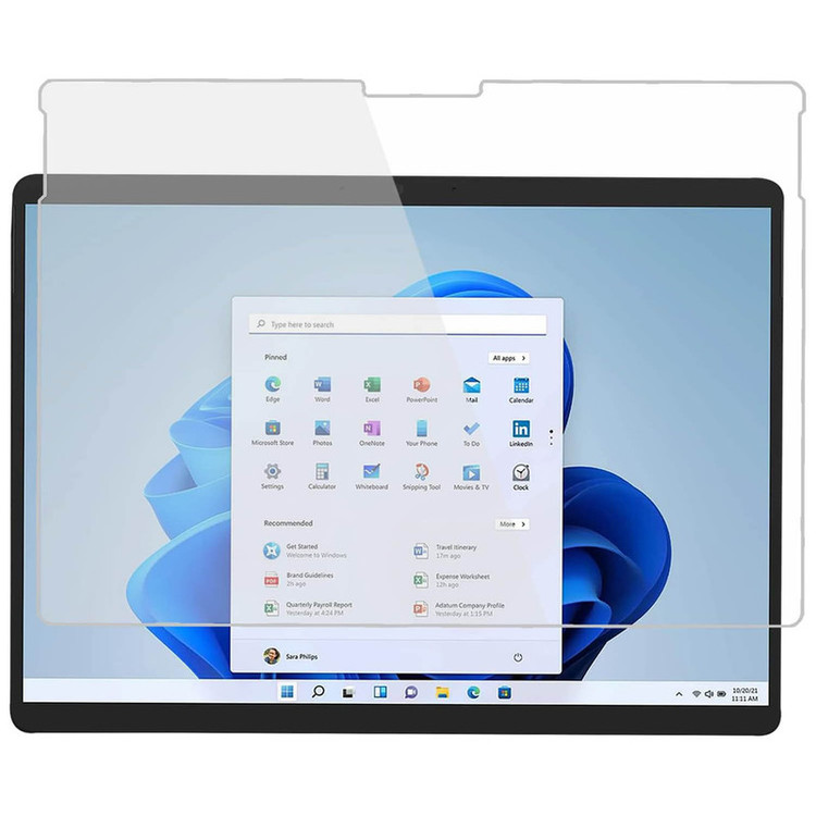 محافظ صفحه نمایش مدل tempered مناسب برای تبلت مایکروسافت Surface Pro X