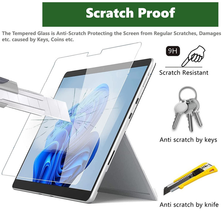 محافظ صفحه نمایش مدل tempered مناسب برای تبلت مایکروسافت Surface Pro X