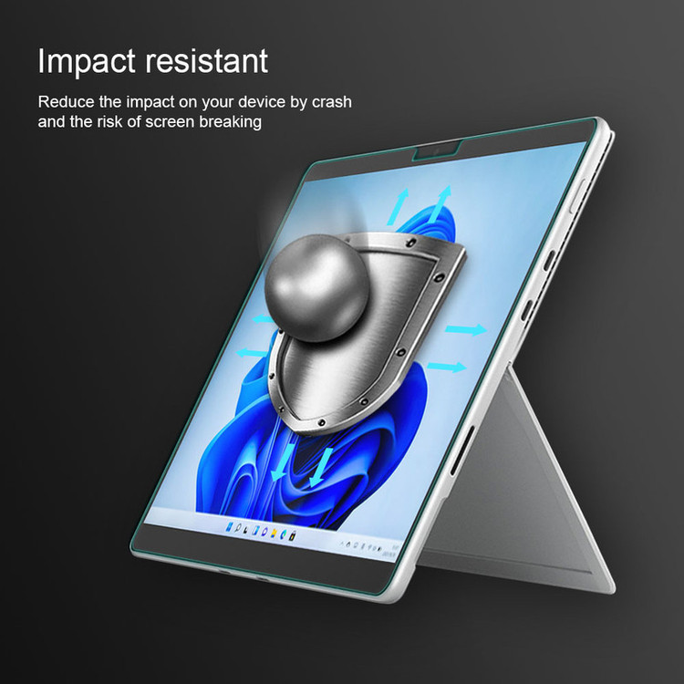 محافظ صفحه نمایش مدل tempered مناسب برای تبلت مایکروسافت Surface Pro X