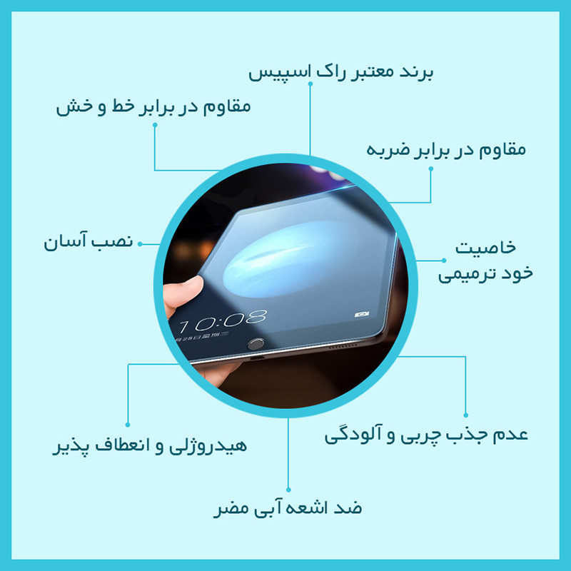 محافظ صفحه ضد اشعه آبی راک اسپیس مدل HyBLU مناسب برای تبلت آنر Tab 7