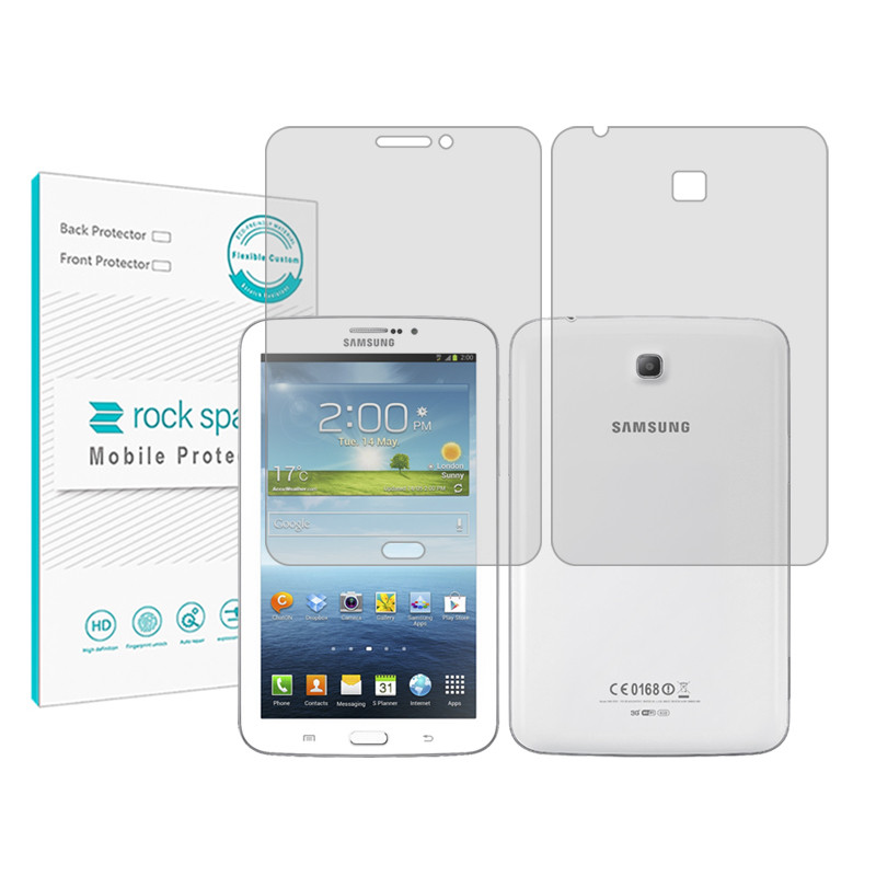 محافظ صفحه نمایش شفاف راک اسپیس مدل Hygel مناسب برای تبلت سامسونگ Galaxy Tab 3 7.0 به همراه محافظ پشت تبلت