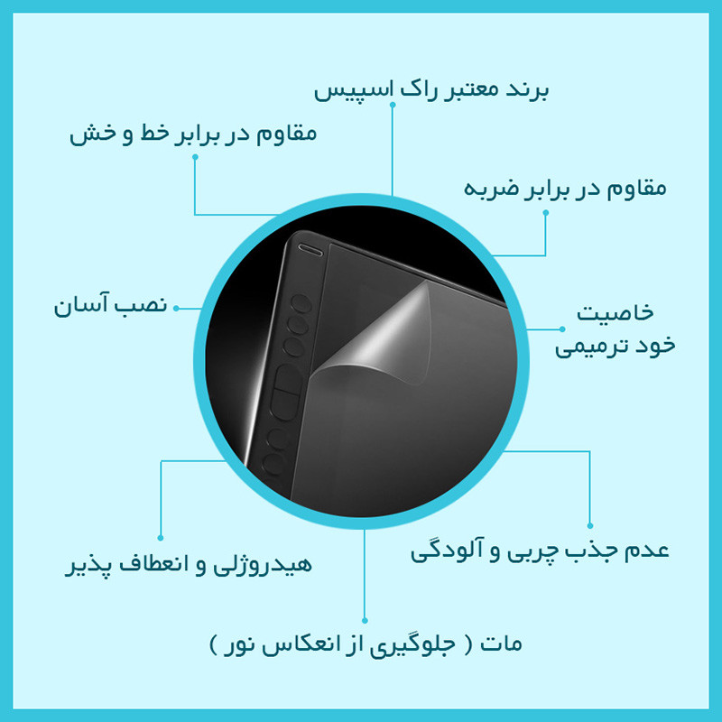 محافظ صفحه نمایش مات راک اسپیس مدل HyMTT مناسب برای تبلت سامسونگ Galaxy Tab S 8.4 به همراه محافظ پشت تبلت