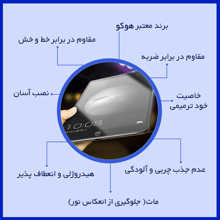 محافظ صفحه نمایش مات هوکو مدل HyMTT مناسب برای تبلت سامسونگ Galaxy Tab S2 9.7