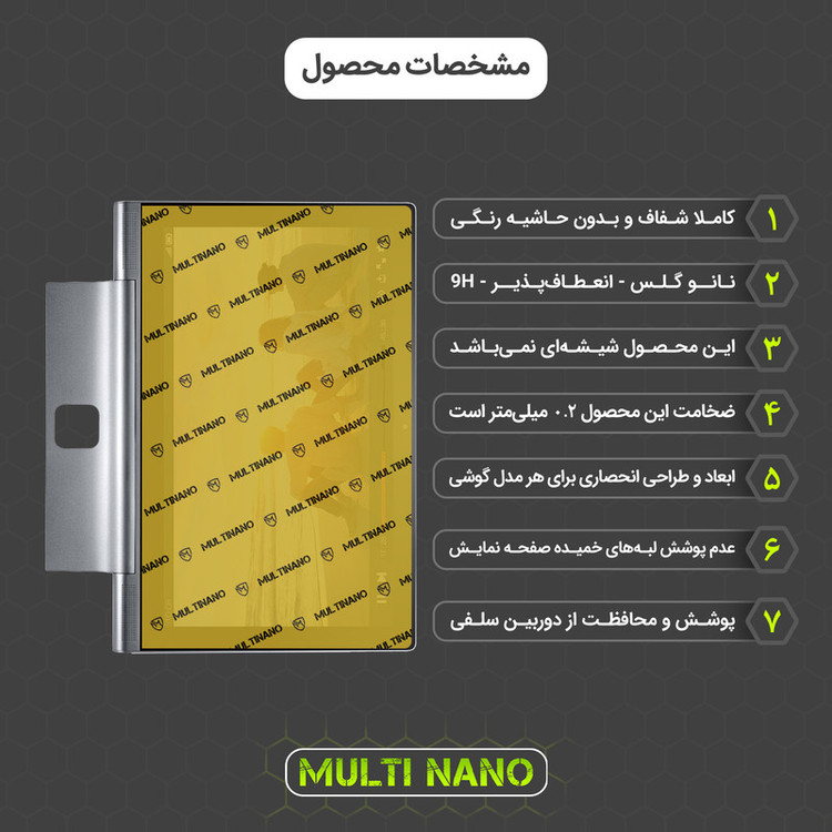 محافظ صفحه نمایش مولتی نانو مدل X-S2N مناسب برای تبلت لنوو Yoga Tablet 2 Pro بسته دو عددی