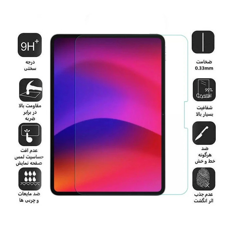 محافظ صفحه نمایش بوف مدل 5D مناسب برای تبلت اپل iPad Pro 11 2024/ Air 11 2024