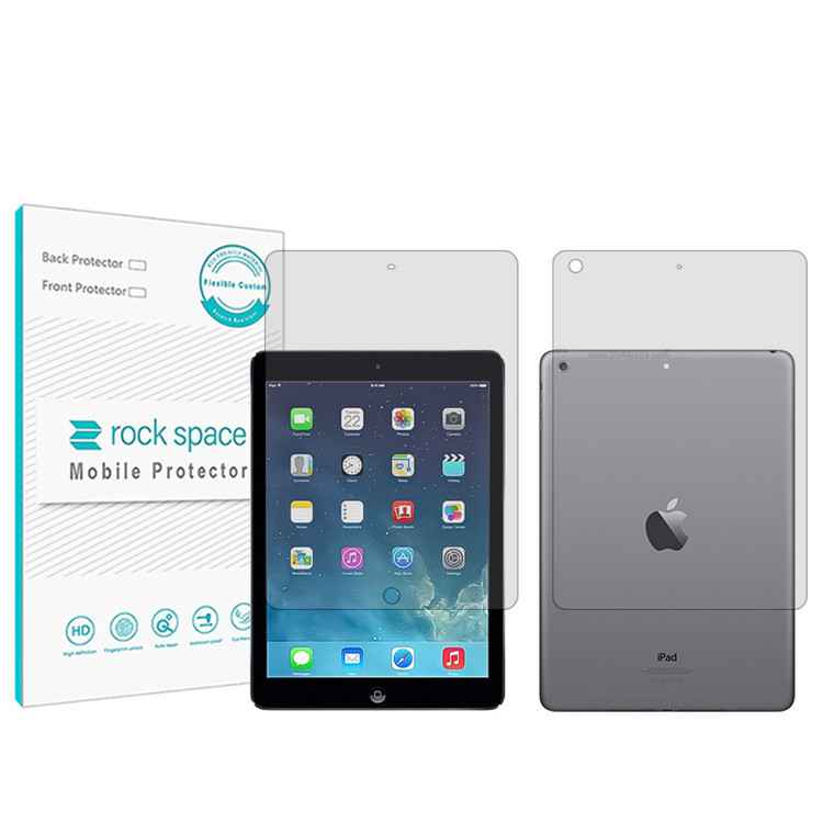 محافظ صفحه نمایش شفاف راک اسپیس مدل Hygel مناسب برای تبلت اپل iPad Air به همراه محافظ پشت تبلت