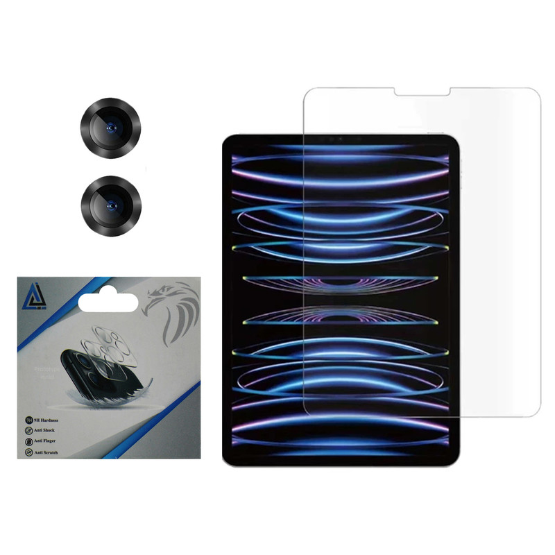 محافظ صفحه نمایش مدل  256_5G_Ultra مناسب برای تبلت اپل iPad Pro 11 m2 2022 WIFI به همراه محافظ لنز  دوربین