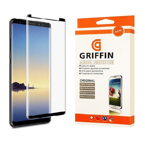 محافظ صفحه نمایش دور چسب گریفین مدل Short 3D مناسب برای گوشی موبایل سامسونگ Galaxy Note 9