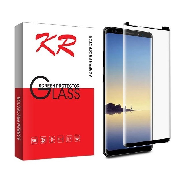 محافظ صفحه نمایش دور چسب کی آر مدل Short 3D مناسب برای گوشی موبایل سامسونگ Galaxy Note 9