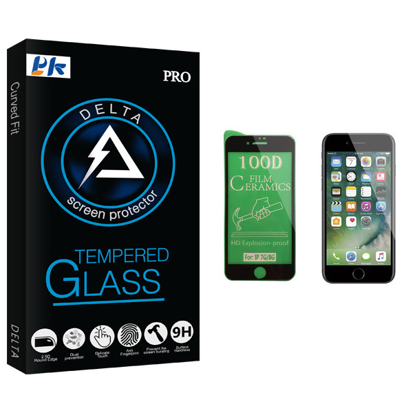 محافظ صفحه نمایش سرامیکی پی کی مدل Delta Glass مناسب برای گوشی موبایل اپل iPhone 7