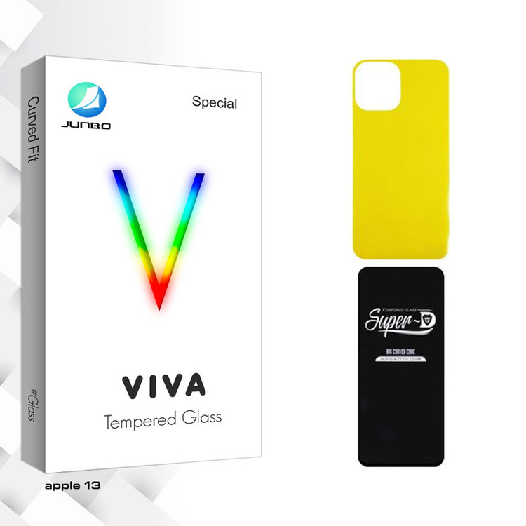 محافظ صفحه نمایش جانبو مدل Viva Super-D مناسب برای گوشی موبایل اپل iPhone 13 به همراه محافظ پشت گوشی