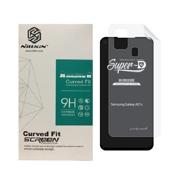 محافظ صفحه نمایش مدل 2SN مناسب برای گوشی موبایل Galaxy A21s به همراه محافظ پشت گوشی