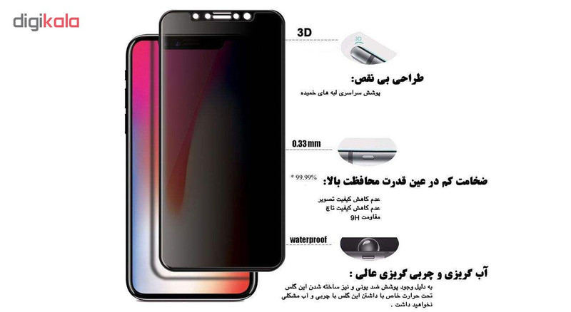 محافظ صفحه نمایش حریم شخصی وایت ولف مدل WGP مناسب برای گوشی موبایل سامسونگ Galaxy A50