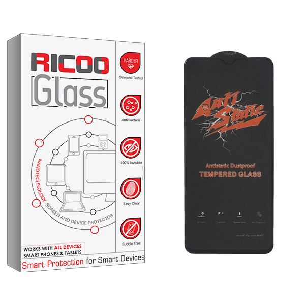 محافظ صفحه نمایش شیشه ای ریکو مدل Ricoo Glass ANTI-STATIC مناسب برای گوشی موبایل شیائومی Note 8 2021