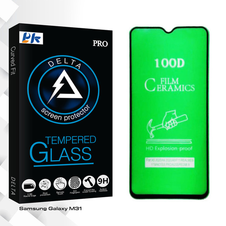 محافظ صفحه نمایش سرامیکی پی کی مدل Delta Glass مناسب برای گوشی موبایل سامسونگ Galaxy M31