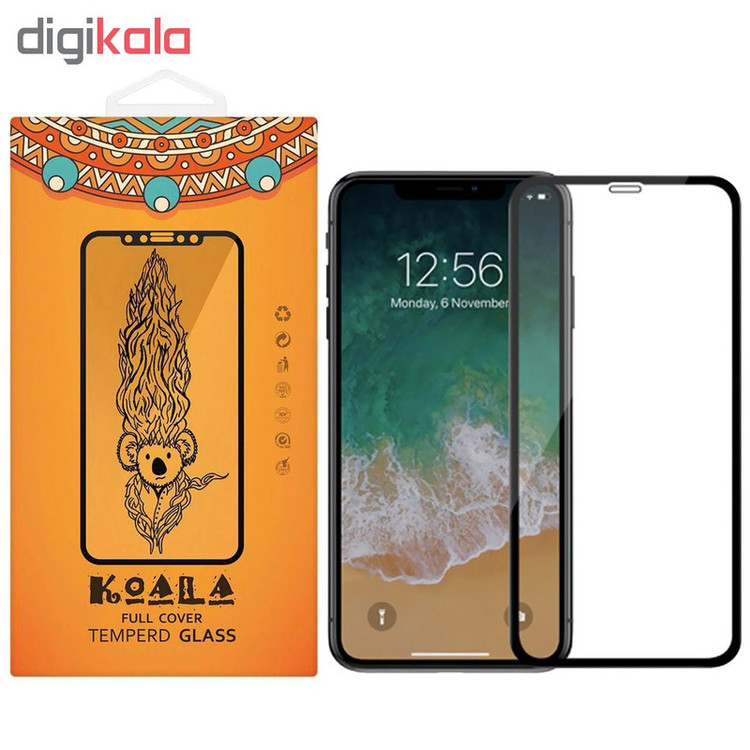 محافظ صفحه نمایش شیشه ای کوالا مدل Full Glue مناسب برای گوشی موبایل اپل آیفون XR