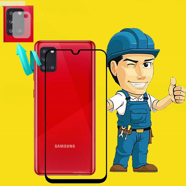 محافظ صفحه نمایش مات وپشت گوشی روبیکس مدل CR-A31مناسب برای گوشی موبایل سامسونگ Galaxy A31 به همراه محافظ لنز دوربین