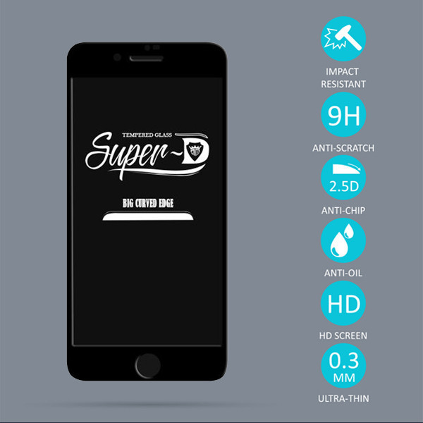 محافظ صفحه نمایش مدل Super D مناسب برای گوشی موبایل اپل iPhone 7 Plus