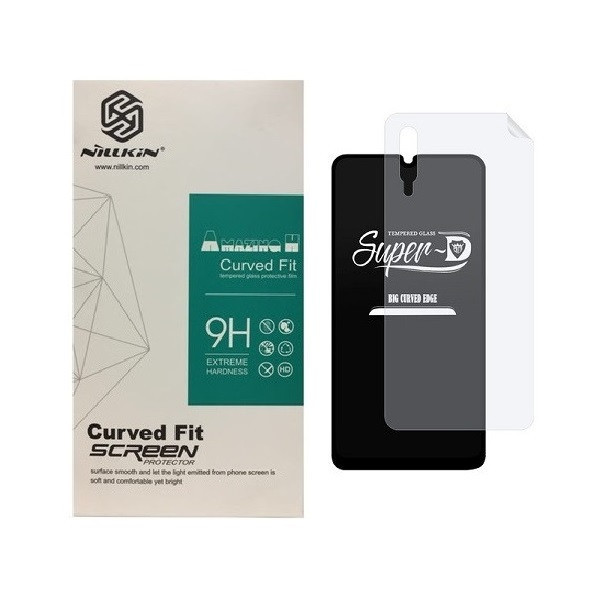 محافظ صفحه نمایش مدل 2SN-Gls مناسب برای گوشی موبایل Galaxy A50 به همراه محافظ پشت گوشی
