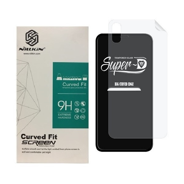 محافظ صفحه نمایش مدل 2SN- مناسب برای گوشی موبایل اپل iPhone XS Max به همراه محافظ پشت گوشی