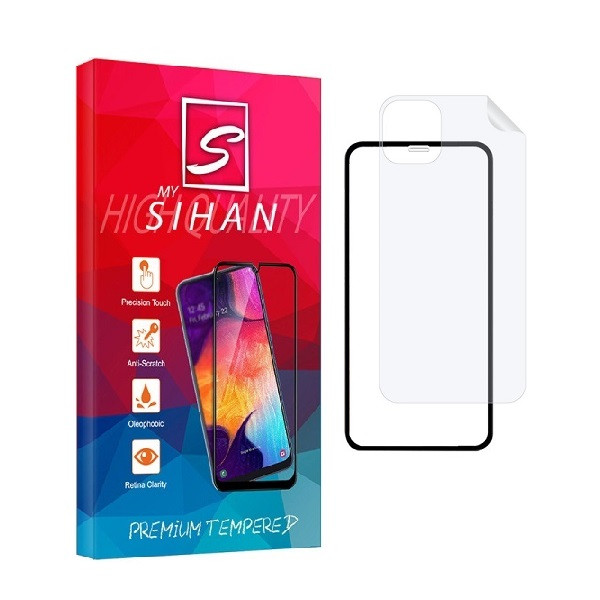 محافظ صفحه نمایش مای سیحان مدل 2FN مناسب برای گوشی موبایل اپل iPhone 12 Pro Max به همراه محافظ پشت گوشی