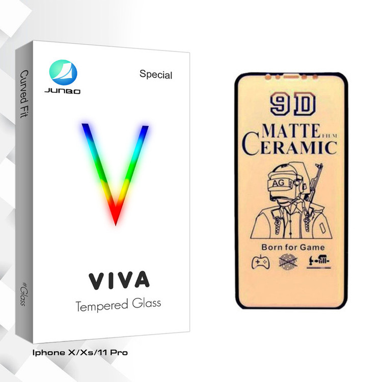محافظ صفحه نمایش مات جانبو مدل Viva Glass مناسب برای گوشی موبایل اپل Iphone X/Xs/11 Pro