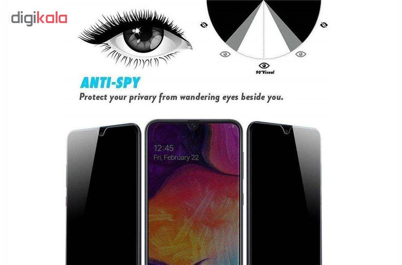 محافظ صفحه نمایش حریم شخصی وایت ولف مدل WGPS مناسب برای گوشی موبایل سامسونگ Galaxy A70
