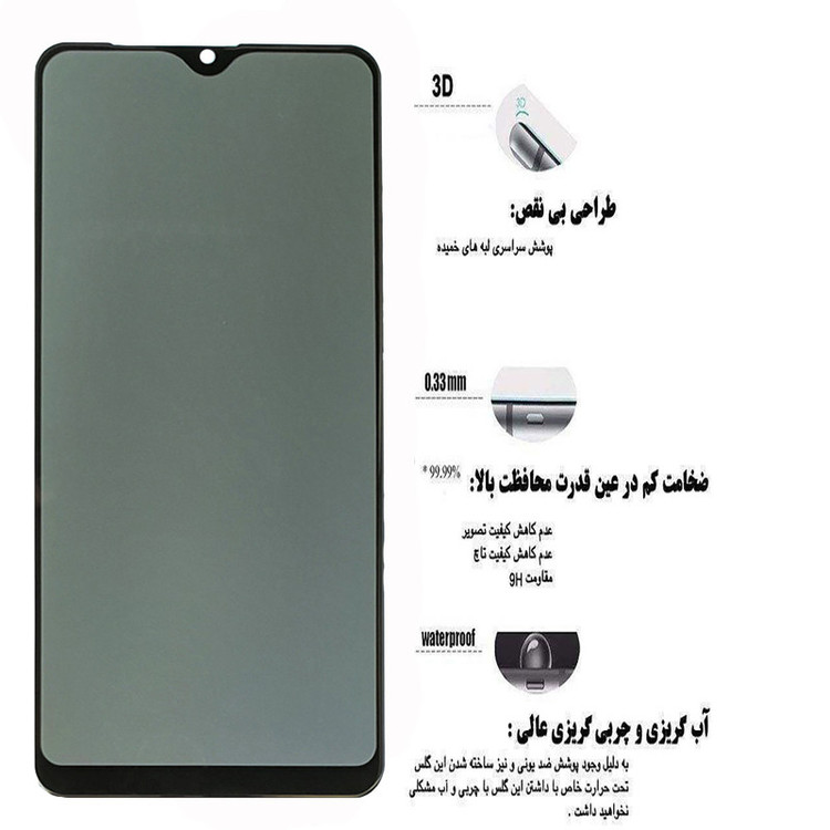 محافظ صفحه نمایش حریم شخصی مدل 006P مناسب برای گوشی موبایل سامسونگ Galaxy A10s
