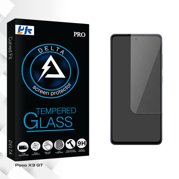 محافظ صفحه نمایش پی کی مدل Delta Glass مناسب برای گوشی موبایل شیائومی Poco X3 GT