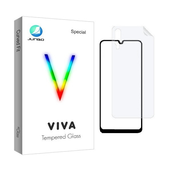 محافظ صفحه نمایش جانبو مدل FUL مناسب برای گوشی موبایل سامسونگ Galaxy A70 به همراه محافظ پشت گوشی