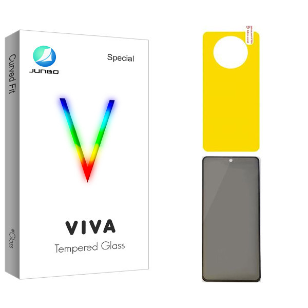 محافظ صفحه نمایش حریم شخصی جانبو مدل Viva مناسب برای گوشی موبایل شیائومی Poco X3 به همراه محافظ پشت گوشی