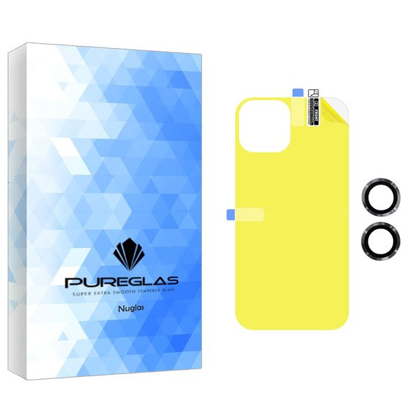 محافظ پشت گوشی پیور گلس مدل NueGlas مناسب برای گوشی موبایل اپل iPhone 11  به همراه محافظ لنز گوشی