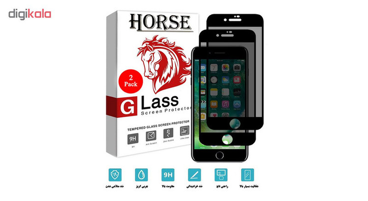 محافظ صفحه نمایش حریم شخصی هورس مدل SSP مناسب برای گوشی موبایل اپل iPhone 6s بسته دو عددی