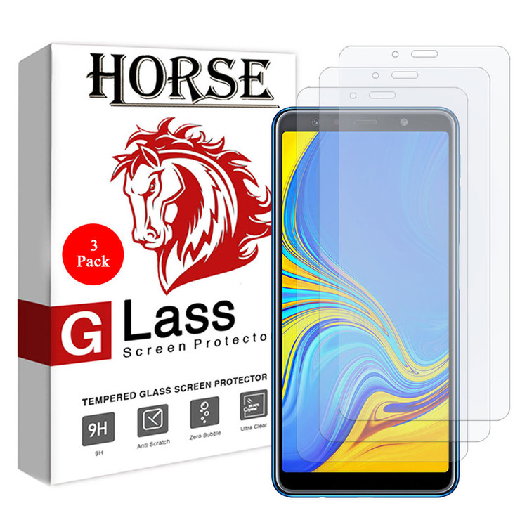 محافظ صفحه نمایش هورس مدل UCC مناسب برای گوشی موبایل سامسونگ Galaxy A7 2018 بسته سه عددی