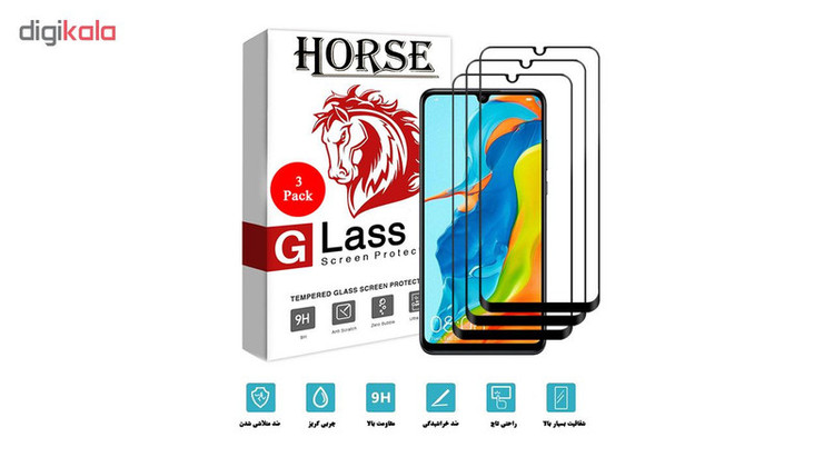 محافظ صفحه نمایش سرامیکی هورس مدل CRM مناسب برای گوشی موبایل هوآوی P30 Lite بسته سه عددی